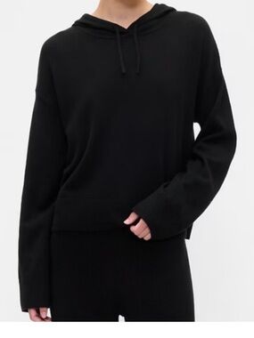 GAP Black CashSoft Hooded Sweater, NWT